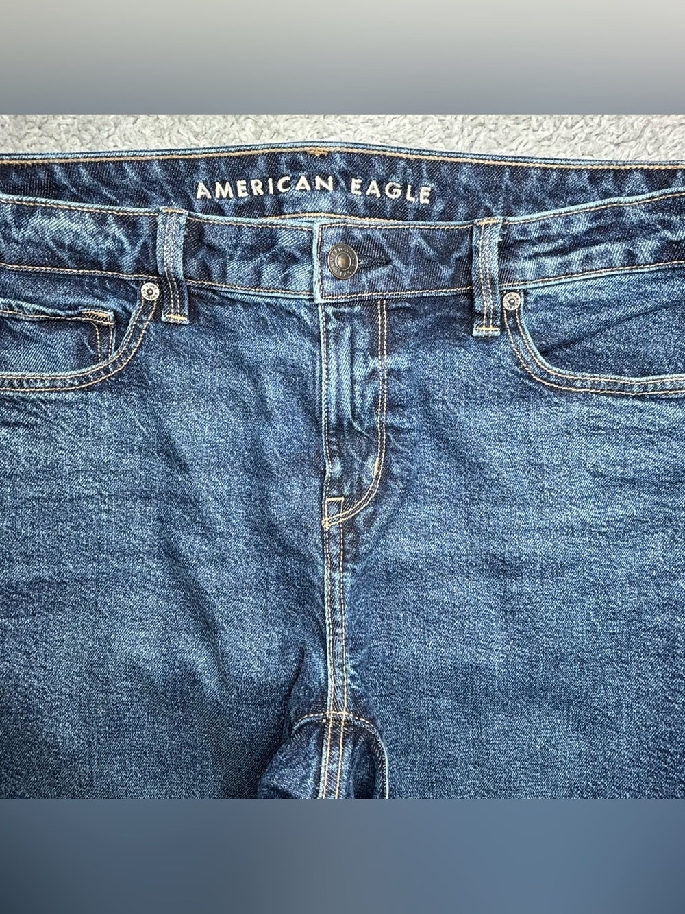 AMERICAN EAGLE Jeans Womens 10 Short Skinny Stretch Dark Classic Clean Modest - Picture 2 of 7